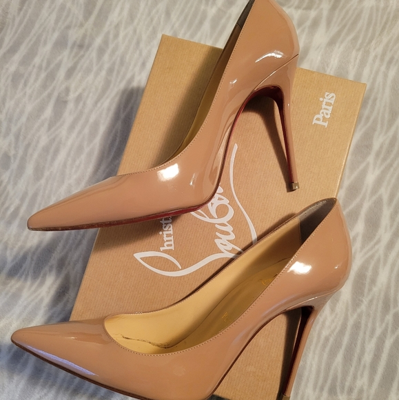 Christian Lou Boutin Decollete 554 100 Patent in Nude size 38. - Picture 6 of 12